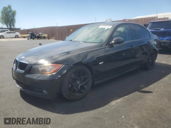 2007 BMW 3 Series 328xi with VIN WBAVC93587KX59628, listed as a Copart auction lot 60753115 with 161,868 mi miles and Salvage title. Bid and sale history available at DreamBid. Image 1.