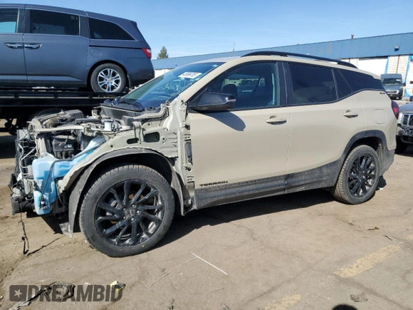 2023 GMC Terrain SLE with VIN 3GKALTEG2PL150566, listed as a Copart auction lot 48999765 with 50,907 mi miles and Salvage title. Bid and sale history available at DreamBid. Image 1.