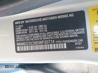 2013 MINI Countryman S ALL4 with VIN WMWZC5C58DWP30774, listed as a IAAI auction lot 41637209 with 101,540 mi miles and . Bid and sale history available at DreamBid. Image 9.