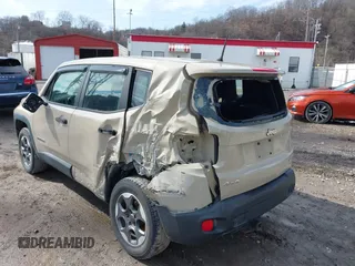 2015 Jeep Renegade Sport with VIN ZACCJBAT4FPC26527, listed as a IAAI auction lot 41704445 with 108,660 mi miles and . Bid and sale history available at DreamBid. Image 6.