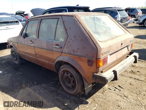 1980 Volkswagen Rabbit z VIN 17A0947753, wystawiony jako Copart lot #51306594 z przebiegiem 108 669 mil mil oraz Czysty tytuł • Clean title. Historia ofert i sprzedaży dostępna na DreamBid. Obrazek 2.