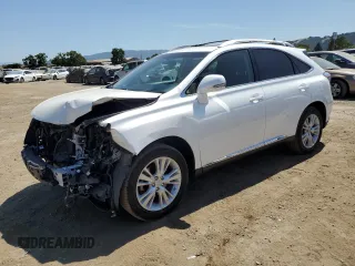 2012 Lexus RX 450h with VIN JTJBC1BA8C2430361, listed as a Copart auction lot 57565095 with 261,038 mi miles and Salvage title. Bid and sale history available at DreamBid. Image 1.