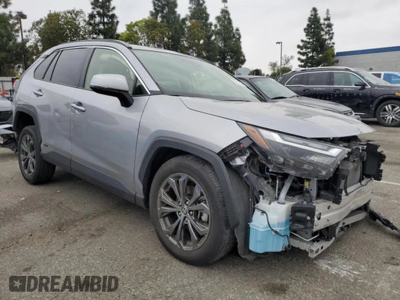 2023 Toyota RAV4 Hybrid XLE Premium with VIN JTMB6RFV4PD115993, listed as a Copart auction lot 53517605 with 19,568 mi miles and Salvage Title. Bid and sale history available at carsss.com. Image 4.