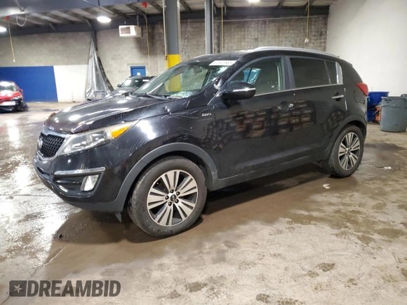 2015 Kia Sportage EX with VIN KNDPCCAC9F7727556, listed as a Copart auction lot 61541565 with Not provided miles and Salvage title. Bid and sale history available at DreamBid. Image 1.