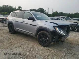 2023 Volkswagen Atlas SEL R-Line Black with VIN 1V2SR2CA1PC523727, listed as a Copart auction lot 58969365 with 27,169 mi miles and Salvage title. Bid and sale history available at DreamBid. Image 4.