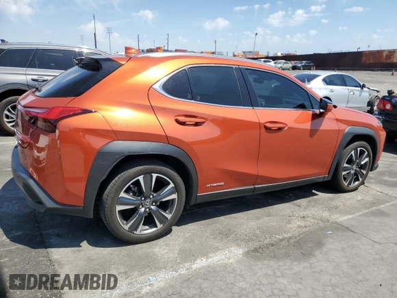 2020 Lexus UX 250h with VIN JTHX9JBH0L2036355, listed as a Copart auction lot 55533685 with 36,938 mi miles and Salvage title. Bid and sale history available at DreamBid. Image 3.