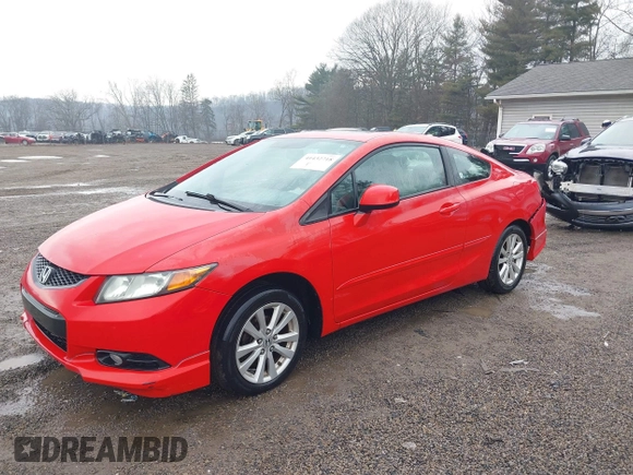 2012 Honda Civic Cpe EX-L with VIN 2HGFG3B10CH522450, listed as a IAAI auction lot 41432718 with 193,115 mi miles. Bid and sale history available at carsss.com. Image 2.