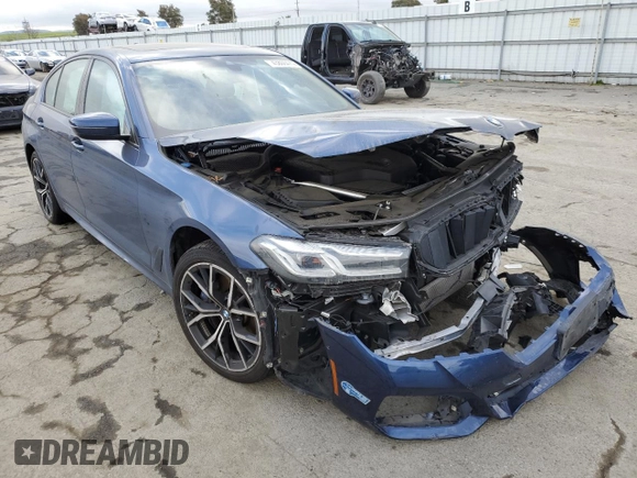 2021 BMW 5 Series 530e with VIN WBA13AG00MCF76425, listed as a Copart auction lot 43806474 with Not Provided miles and . Bid and sale history available at DreamBid. Image 4.