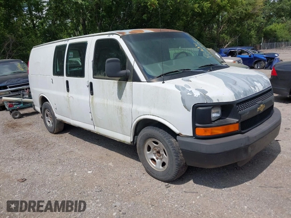 2005 Chevrolet Express Cargo with VIN 1GCFG15X151253802, listed as a IAAI auction lot 42618397 with 212,370 mi miles and . Bid and sale history available at DreamBid. Image 1.
