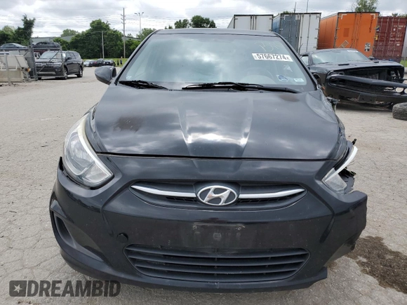 2016 Hyundai Accent SE with VIN KMHCT5AE8GU241668, listed as a Copart auction lot 57667274 with 0 mi miles and Salvage Title. Bid and sale history available at carsss.com. Image 5.