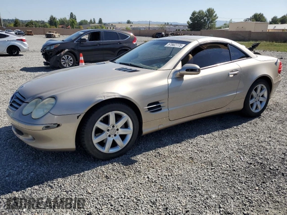 2003 Mercedes-Benz SL 500 z VIN WDBSK75F83F056017, wystawiony jako Copart lot #57662775 z przebiegiem 264 449 mil mil oraz Czysty tytuł • Clean title. Historia ofert i sprzedaży dostępna na DreamBid. Obrazek 1.