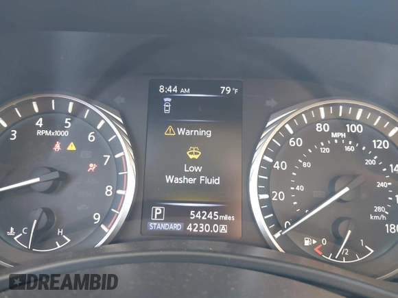 2020 Infiniti Q50 Luxe with VIN JN1EV7AP4LM206367, listed as a IAAI auction lot 41069262 with 54,245 mi miles and . Bid and sale history available at DreamBid. Image 7.