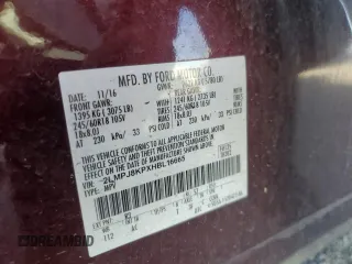 2017 Lincoln MKX Select with VIN 2LMPJ8KPXHBL16665, listed as a Copart auction lot 83374374 with 103,006 mi miles and Salvage Title. Bid and sale history available at carsss.com. Image 13.