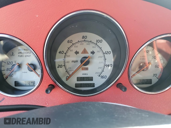 1998 Mercedes-Benz SLK 230/320 with VIN WDBKK47F6WF064407, listed as a Copart auction lot 76176654 with 74,421 mi miles and Clean Title. Bid and sale history available at DreamBid. Image 9.
