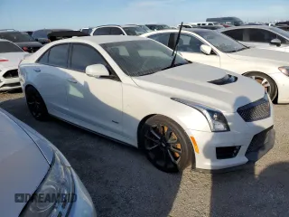 2017 Cadillac ATS-V with VIN 1G6AN5SY7H0212057, listed as a Copart auction lot 74587054 with Not Provided miles and Salvage Title. Bid and sale history available at carsss.com. Image 4.