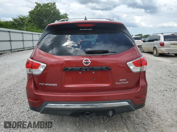 2013 Nissan Pathfinder Platinum with VIN 5N1AR2MM2DC623879, listed as a Copart auction lot 63420305 with 191,230 mi miles and Clean title. Bid and sale history available at DreamBid. Image 6.