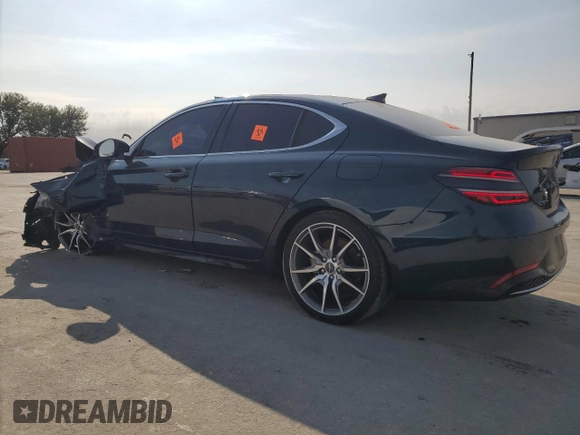 2022 Genesis G70 2.0T with VIN KMTG34TA6NU098213, listed as a Copart auction lot 76084664 with 64,405 mi miles and Non Repairable. Bid and sale history available at DreamBid. Image 2.