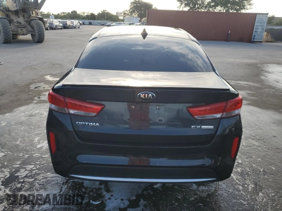 2017 Kia Optima EX with VIN KNAGU4LEXH5009690, listed as a Copart auction lot 53717905 with 138,533 mi miles and Salvage title. Bid and sale history available at DreamBid. Image 6.