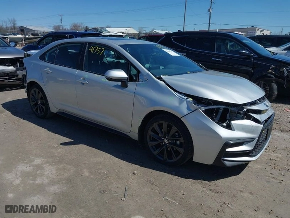 2024 Toyota Corolla SE with VIN 5YFP4MCE0RP196915, listed as a IAAI auction lot 42041757 with 9,980 mi miles. Bid and sale history available at carsss.com. Image 1.