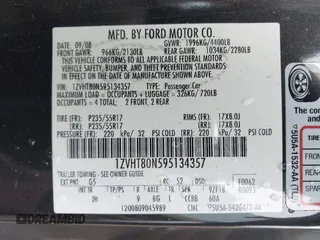 2009 Ford Mustang with VIN 1ZVHT80N595134357, listed as a IAAI auction lot 41603794 with 194,270 mi miles and . Bid and sale history available at carsss.com. Image 9.