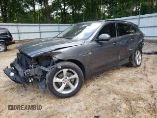 2018 Jaguar F-Pace 25t Premium with VIN SADCJ2FX7JA269011, listed as a Copart auction lot 57036465 with 79,193 mi miles and Salvage title. Bid and sale history available at DreamBid. Image 1.