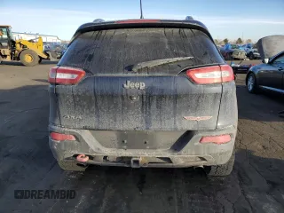 2014 Jeep Cherokee Trailhawk with VIN 1C4PJMBS3EW237636, listed as a Copart auction lot 44517845 with 105,956 mi miles and Salvage Title. Bid and sale history available at carsss.com. Image 6.