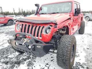 2020 Jeep Gladiator Overland with VIN 1C6HJTFG9LL152701, listed as a Copart auction lot 80737794 with 61,654 mi miles and Salvage title. Bid and sale history available at DreamBid. Image 12.
