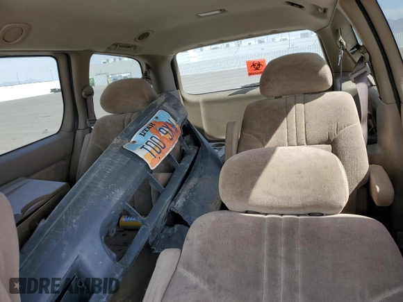 2002 Toyota Sienna LE with VIN 4T3ZF13C72U491201, listed as a Copart auction lot 53163815 with Not Provided miles and Salvage Title. Bid and sale history available at DreamBid. Image 10.