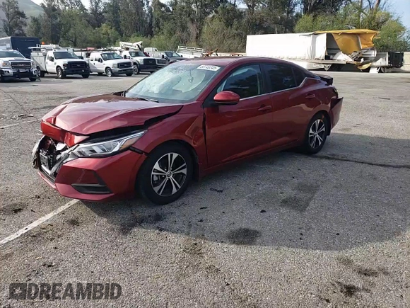 2020 Nissan Sentra SV with VIN 3N1AB8CV3LY270356, listed as a Copart auction lot 50749345 with 35,177 mi miles and Salvage Title. Bid and sale history available at DreamBid. Image 11.