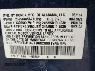 2015 Acura MDX Tech Pkg with VIN 5FRYD4H47FB002889, listed as a IAAI auction lot 41668025 with 96,781 mi miles. Bid and sale history available at carsss.com. Image 9.