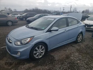 2012 Hyundai Accent GLS with VIN KMHCU4AE2CU185101, listed as a Copart auction lot 51101345 with 126,835 mi miles and Salvage Title. Bid and sale history available at carsss.com. Image 1.
