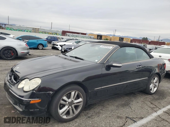 2008 Mercedes-Benz CLK 350 with VIN WDBTK56F28F250346, listed as a Copart auction lot 82059404 with 124,621 mi miles and Clean title. Bid and sale history available at DreamBid. Image 1.