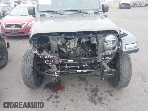 2021 Jeep Wrangler Unlimited Sahara z VIN 1C4JJXP68MW745098, wystawiony jako IAAI lot #41461092 z przebiegiem 36 410 mil mil oraz . Historia ofert i sprzedaży dostępna na DreamBid. Obrazek 6.