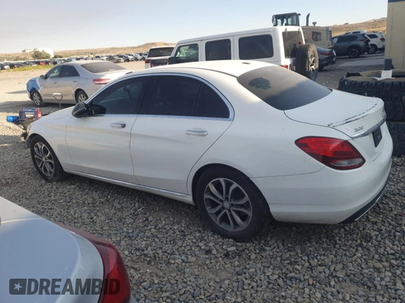 2016 Mercedes-Benz C 300 with VIN 55SWF4JB4GU172185, listed as a Copart auction lot 63488195 with 97,589 mi miles and Salvage title. Bid and sale history available at DreamBid. Image 2.