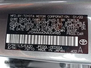 2022 Toyota Mirai XLE z VIN JTDAAAAA0NA004985, wystawiony jako IAAI lot #41902348 z przebiegiem 36 208 mil mil oraz . Historia ofert i sprzedaży dostępna na DreamBid. Obrazek 9.