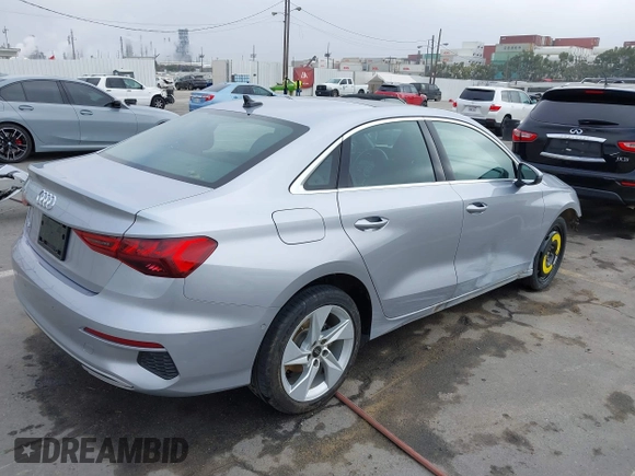 2023 Audi A3 Premium z VIN WAUAUDGY0PA143172, wystawiony jako IAAI lot #41881398 z przebiegiem 18 754 mil mil oraz . Historia ofert i sprzedaży dostępna na DreamBid. Obrazek 4.