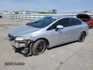 2015 Honda Civic Sedan LX with VIN 19XFB2F55FE700115, listed as a Copart auction lot 51874905 with 0 mi miles and Salvage Title. Bid and sale history available at carsss.com. Image 1.