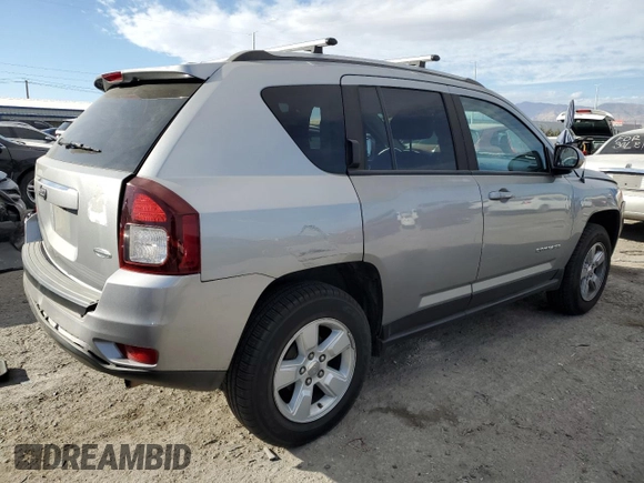2016 Jeep Compass Latitude with VIN 1C4NJCEA8GD734510, listed as a Copart auction lot 43583605 with 97,604 mi miles and Salvage Title. Bid and sale history available at carsss.com. Image 3.