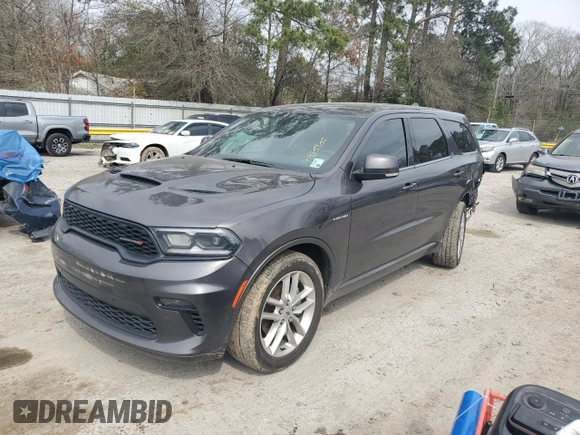 2021 Dodge Durango R/T with VIN 1C4SDHCT5MC693816, listed as a Copart auction lot 47185905 with 78,064 mi miles and Salvage Title. Bid and sale history available at DreamBid. Image 1.