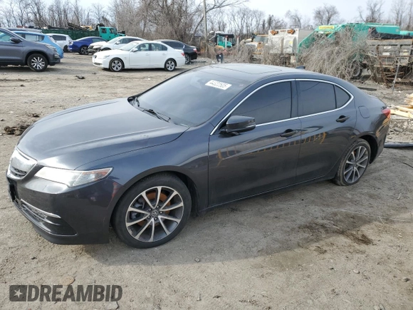 2016 Acura TLX V6 with VIN 19UUB2F3XGA011795, listed as a Copart auction lot 44322505 with 0 mi miles and Salvage Title. Bid and sale history available at carsss.com. Image 1.