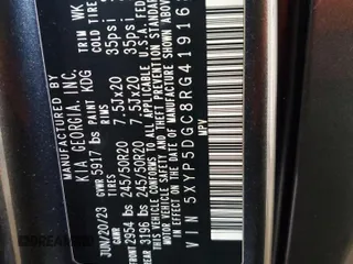 2024 Kia Telluride SX X-Line with VIN 5XYP5DGC8RG419163, listed as a Copart auction lot 48467455 with 31,089 mi miles and Salvage Title. Bid and sale history available at carsss.com. Image 14.