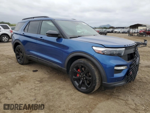 2020 Ford Explorer ST with VIN 1FM5K8GC7LGB42206, listed as a Copart auction lot 53849925 with 75,638 mi miles and Salvage Title. Bid and sale history available at DreamBid. Image 4.