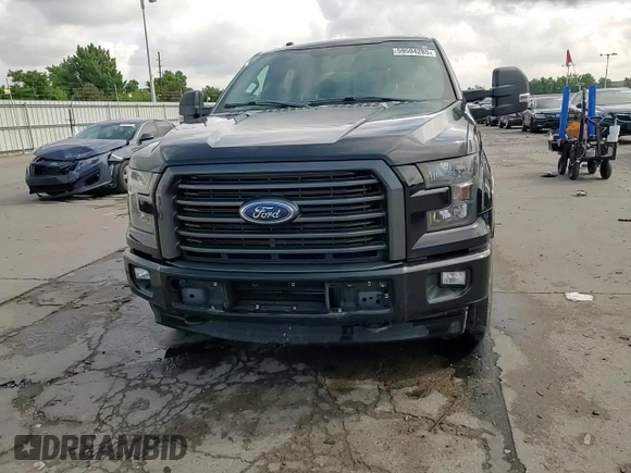 2017 Ford F-150 XL with VIN 1FTEW1EG2HFB10265, listed as a Copart auction lot 59594285 with 125,606 mi miles and Salvage title. Bid and sale history available at DreamBid. Image 14.