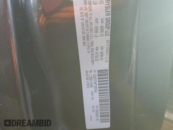 2015 FIAT 500 Abarth with VIN 3C3CFFFHXFT597430, listed as a Copart auction lot 55706425 with 67,026 mi miles and Salvage title. Bid and sale history available at DreamBid. Image 12.