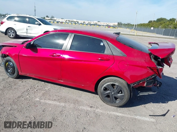 2021 Hyundai Elantra SEL with VIN 5NPLS4AG7MH005232, listed as a IAAI auction lot 41443961 with 58,175 mi miles. Bid and sale history available at carsss.com. Image 3.