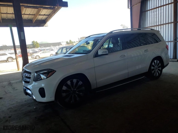 2019 Mercedes-Benz GLS with VIN 4JGDF6EE0KB227893, listed as a Copart auction lot 46428875 with 97,989 mi miles and Salvage Title. Bid and sale history available at carsss.com. Image 1.