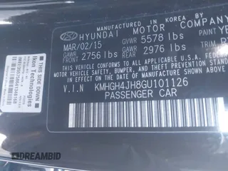 2016 Hyundai Equus Ultimate z VIN KMHGH4JH8GU101126, wystawiony jako IAAI lot #41311222 z przebiegiem 123 339 mil mil oraz . Historia ofert i sprzedaży dostępna na DreamBid. Obrazek 9.