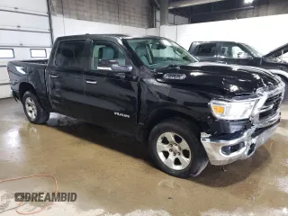 2019 Ram 1500 Big Horn/Lone Star with VIN 1C6SRFFTXKN695717, listed as a Copart auction lot 53876425 with 96,739 mi miles and Clean Title. Bid and sale history available at carsss.com. Image 4.