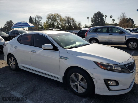 2015 Kia Optima Hybrid with VIN KNAGM4AD2F5078980, listed as a Copart auction lot 45328615 with NaN miles and Salvage Title. Bid and sale history available at carsss.com. Image 4.