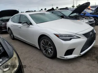2023 Lexus LS with VIN JTHD51FF5P5018025, listed as a Copart auction lot 74091954 with 0 mi miles and Salvage Title. Bid and sale history available at carsss.com. Image 4.